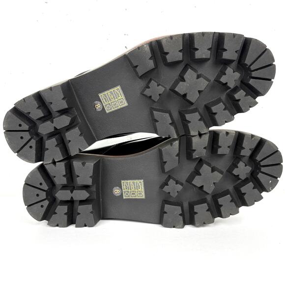 Jeffrey Campbell Trevor Platform Lug Sole Derby Oxfords Black Patent Leather 8 - Picture 4 of 12